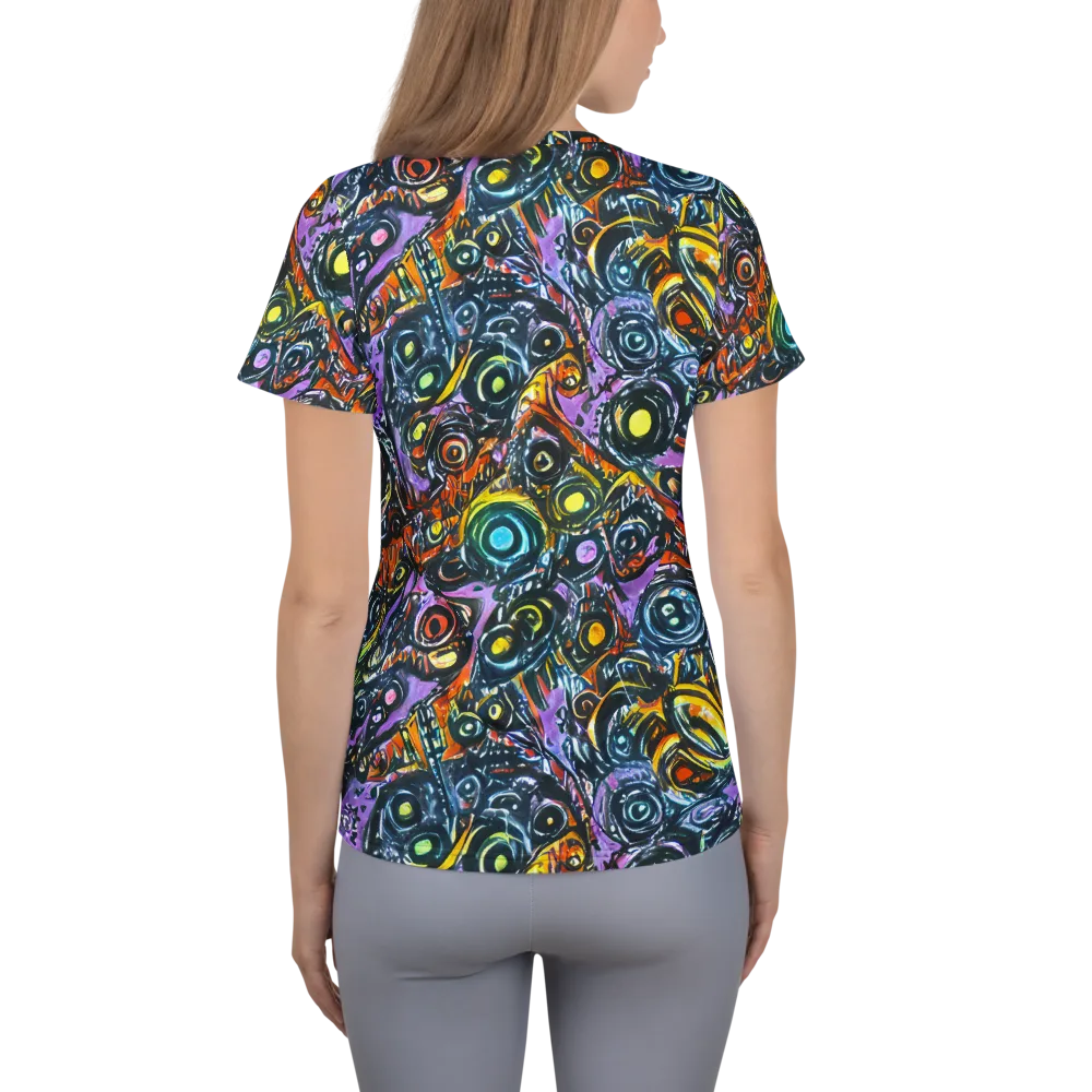 Luminous Static on Women's Athletic T-Shirt — Back