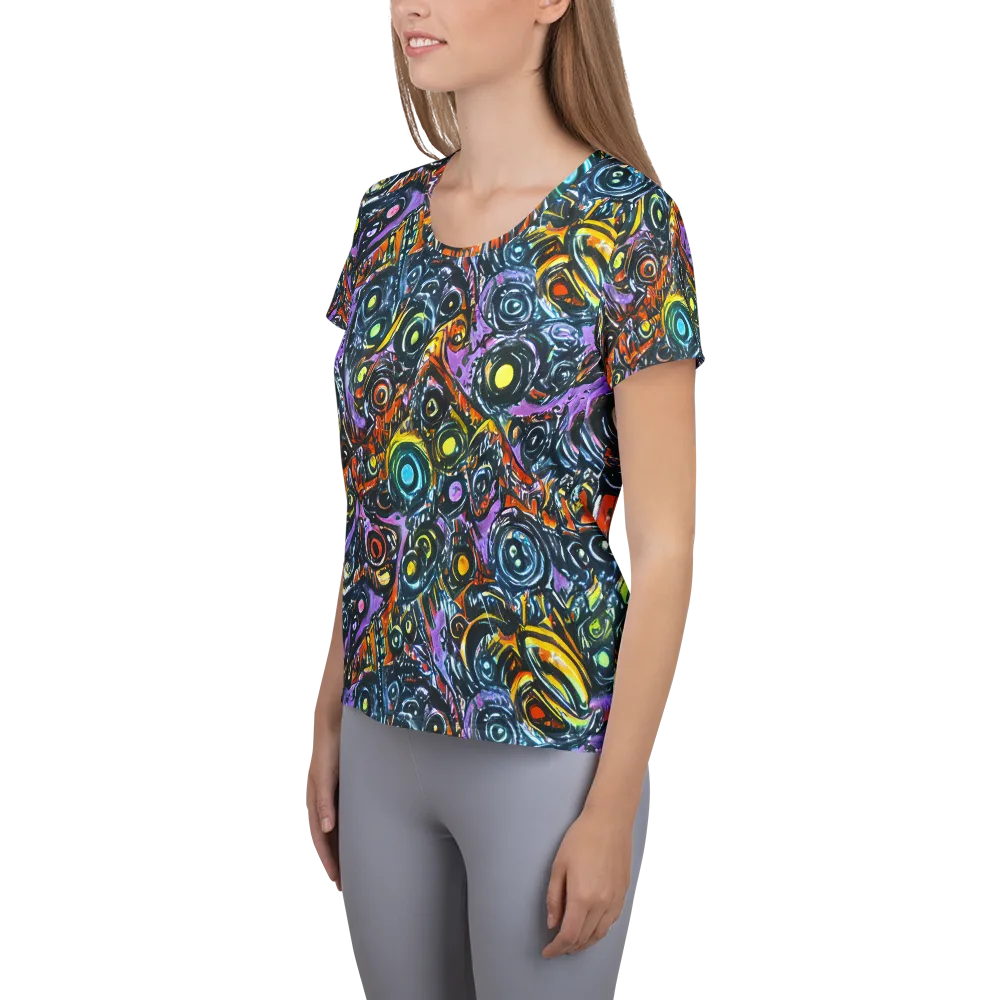 Luminous Static on Women's Athletic T-Shirt — Left