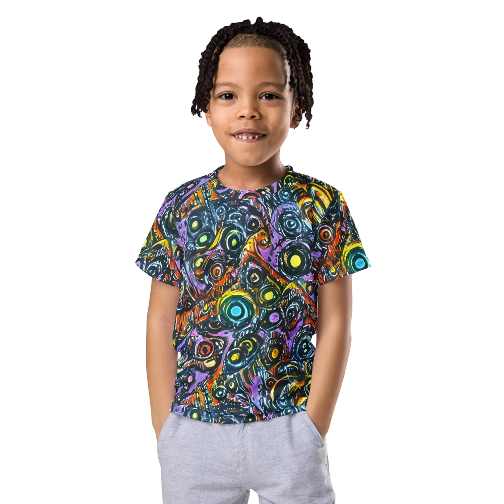 Luminous Static on Kids Crew Neck T-Shirt — Front