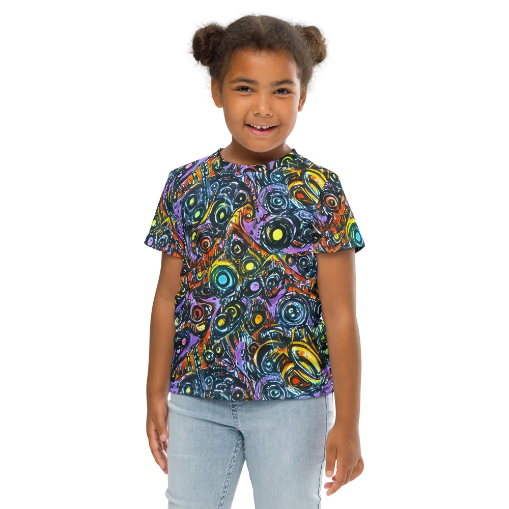 Luminous Static on Kids Crew Neck T-Shirt — Front