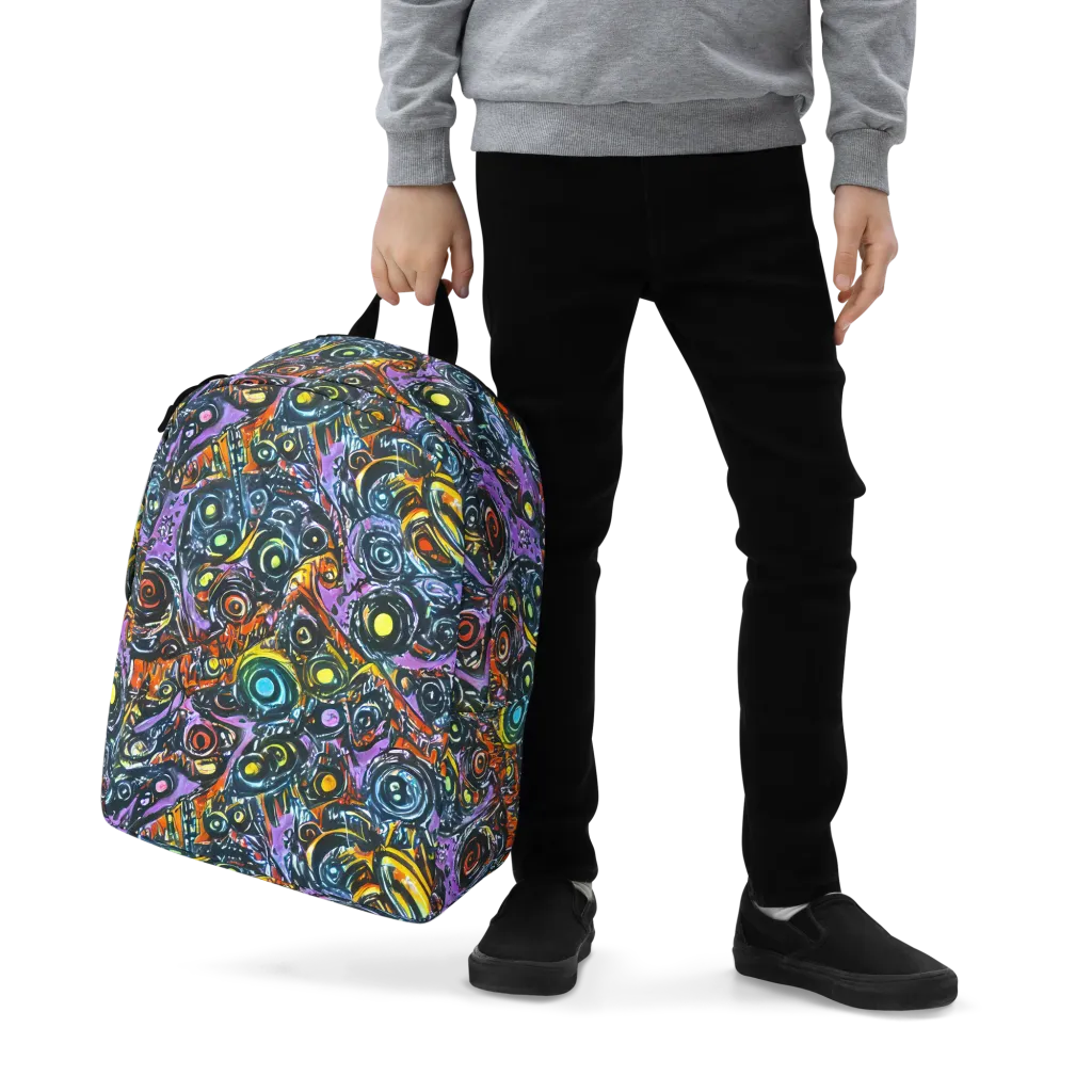 Luminous Static on Minimalist Backpack — Zoomed-in