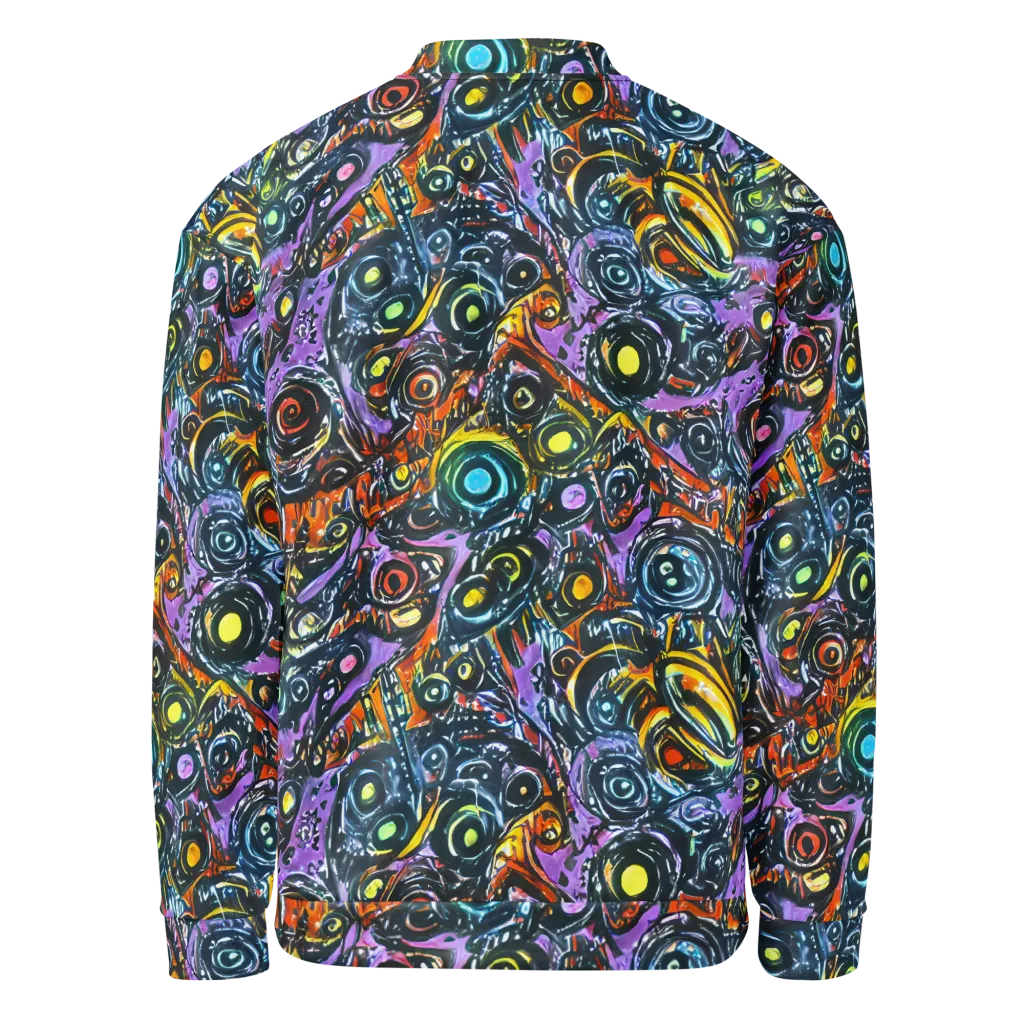 Luminous Static on Bomber Jacket — Back