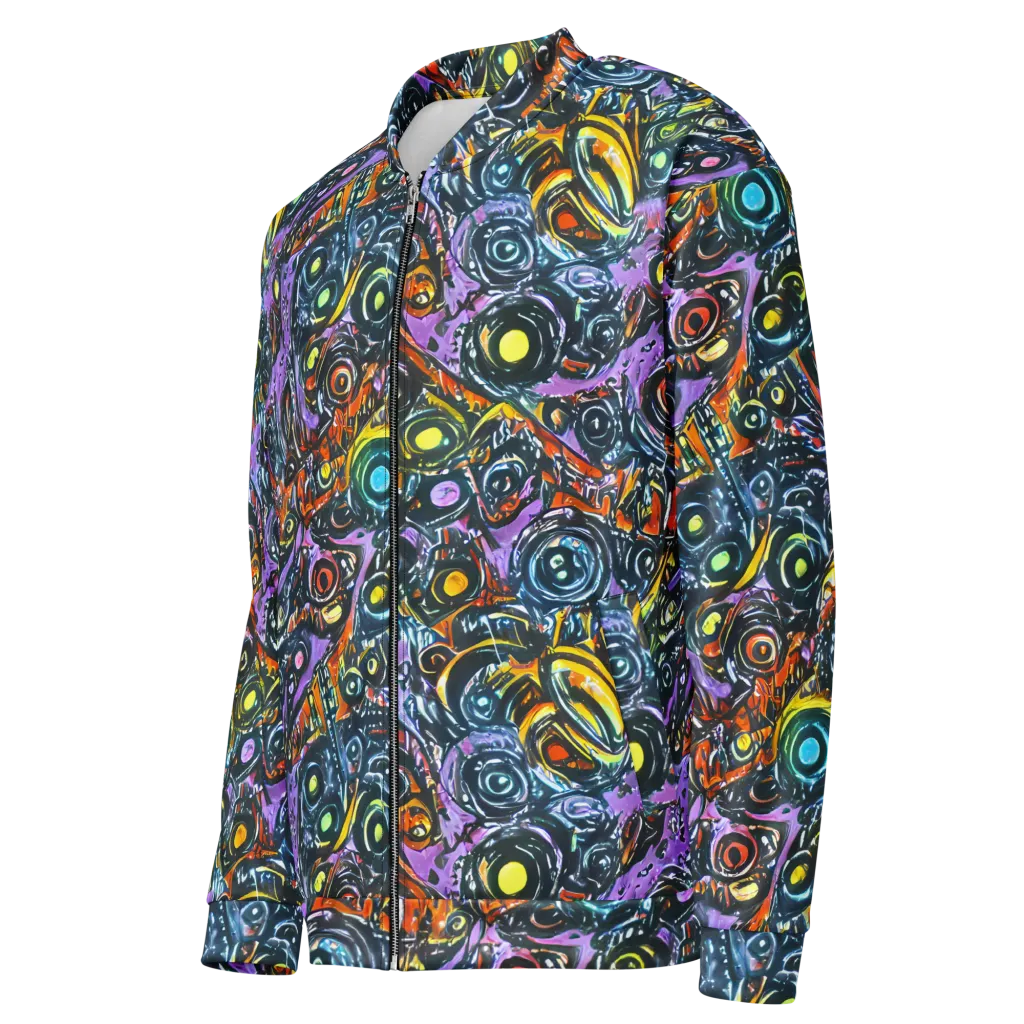 Luminous Static on Bomber Jacket — Left Front