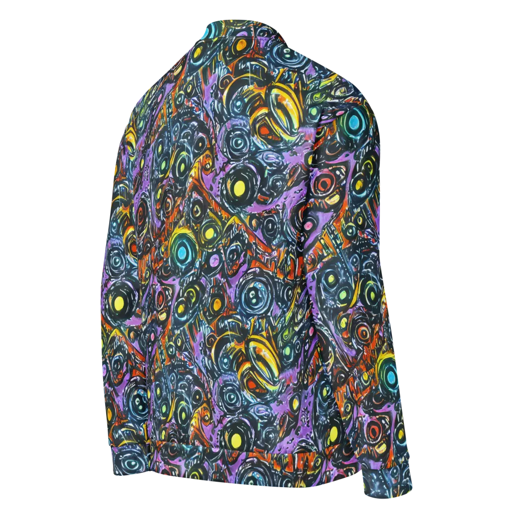 Luminous Static on Bomber Jacket — Right Back