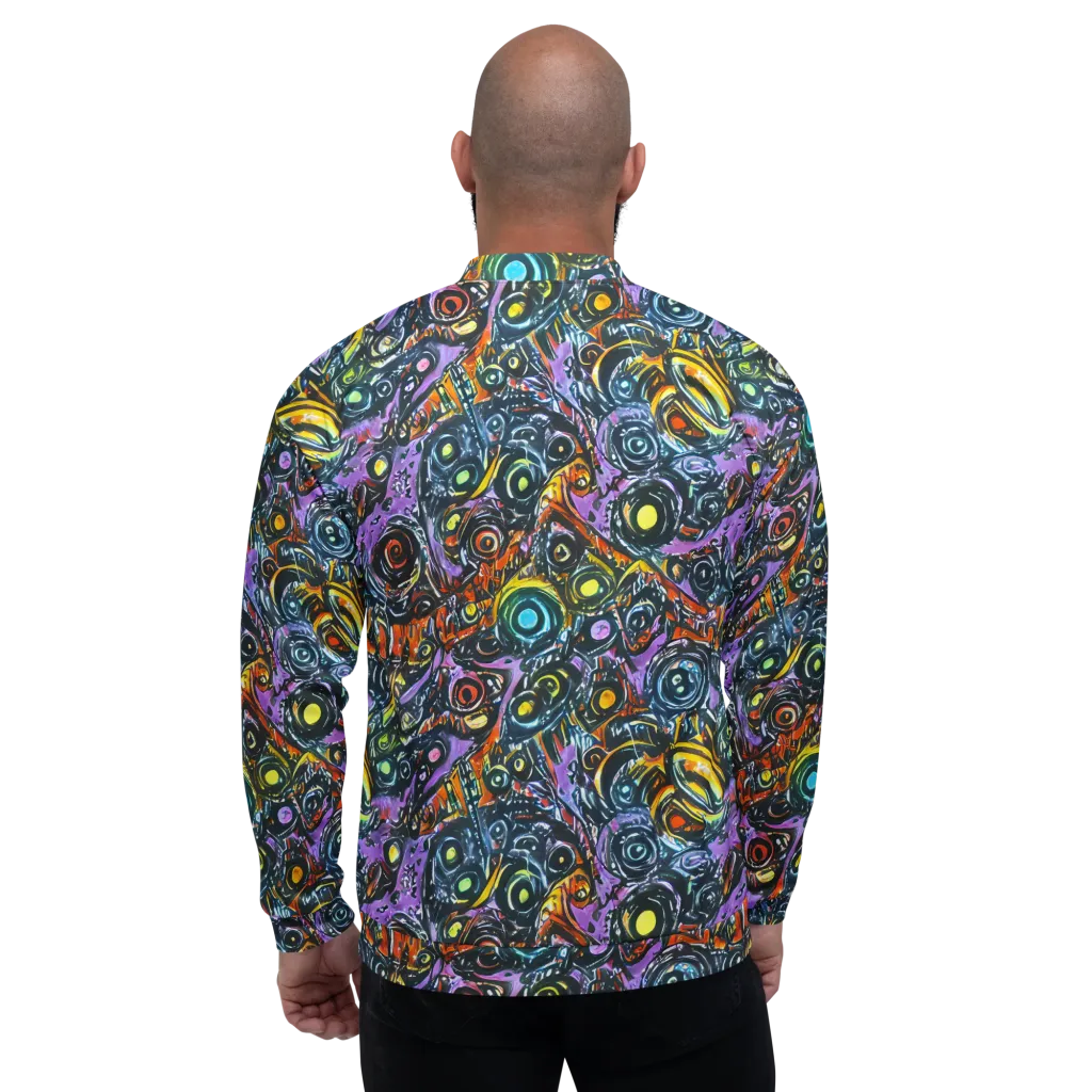 Luminous Static on Bomber Jacket — Back