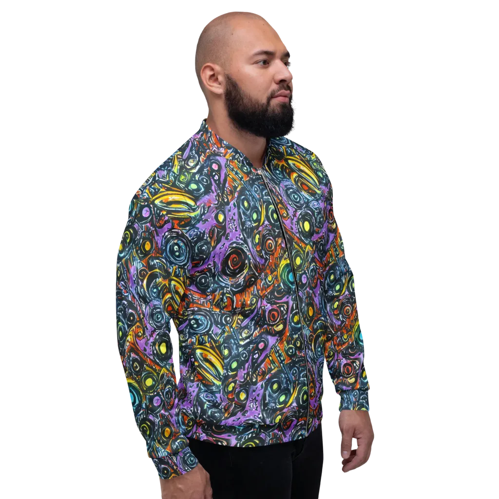 Luminous Static on Bomber Jacket — Right