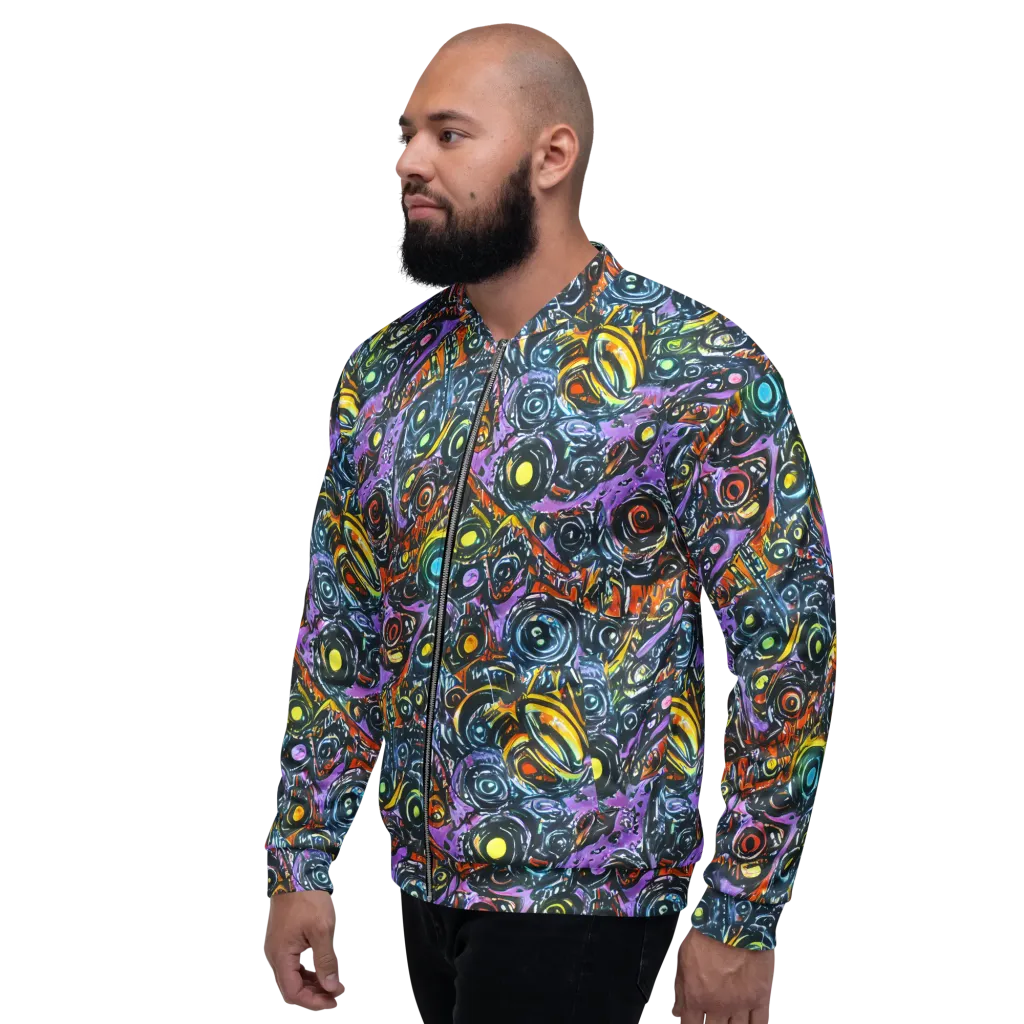 Luminous Static on Bomber Jacket — Left