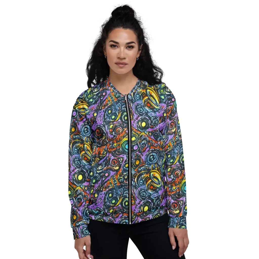 Luminous Static on Bomber Jacket — Front