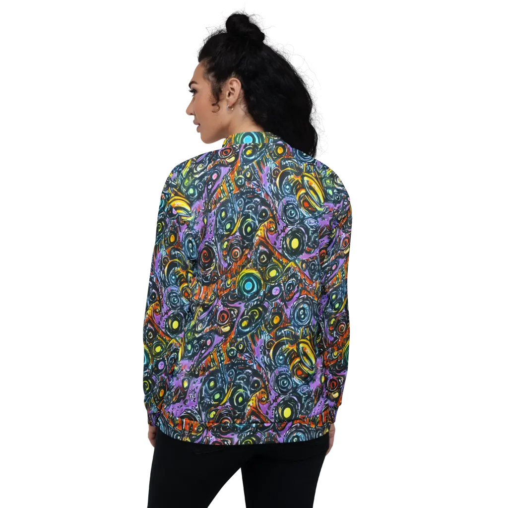 Luminous Static on Bomber Jacket — Back