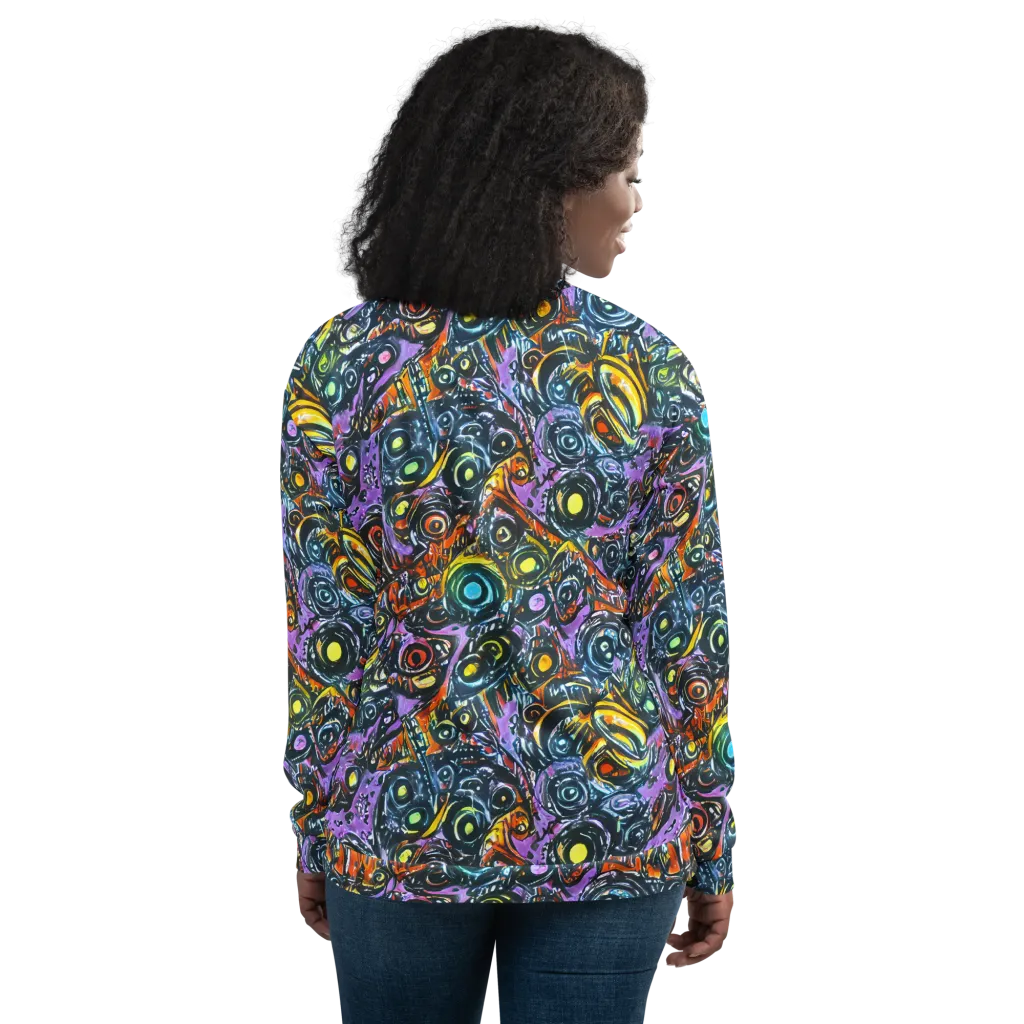 Luminous Static on Bomber Jacket — Back
