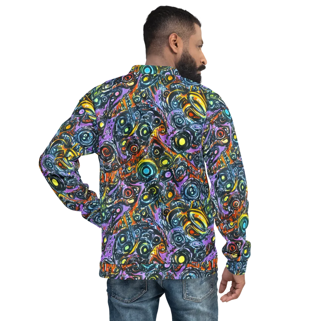 Luminous Static on Bomber Jacket — Back
