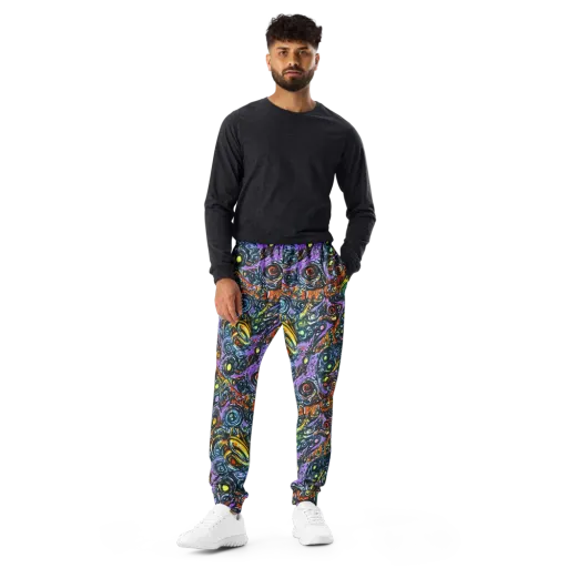 Luminous Static on a Men's Joggers