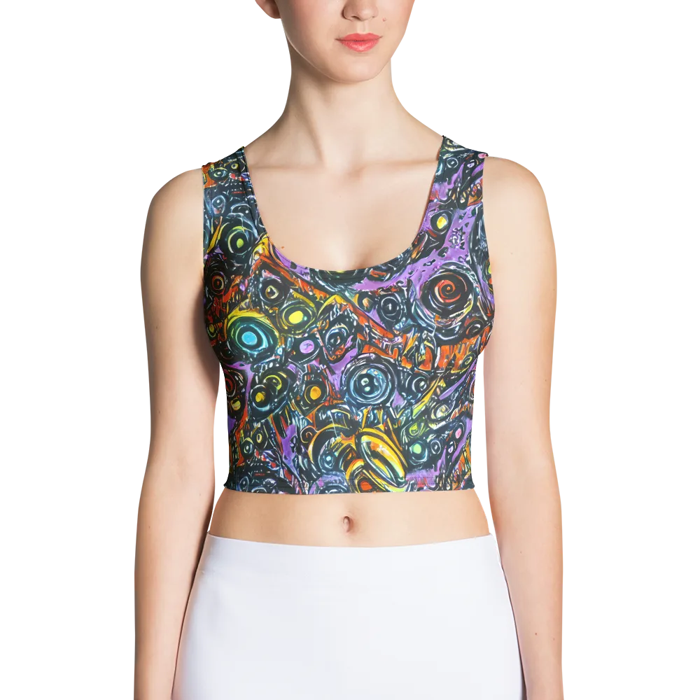 Luminous Static on Crop Top — Front