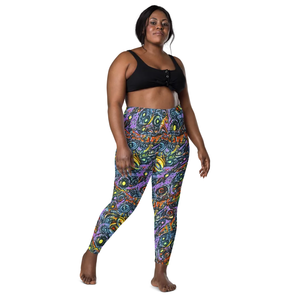Luminous Static on Leggings with Pockets — Front