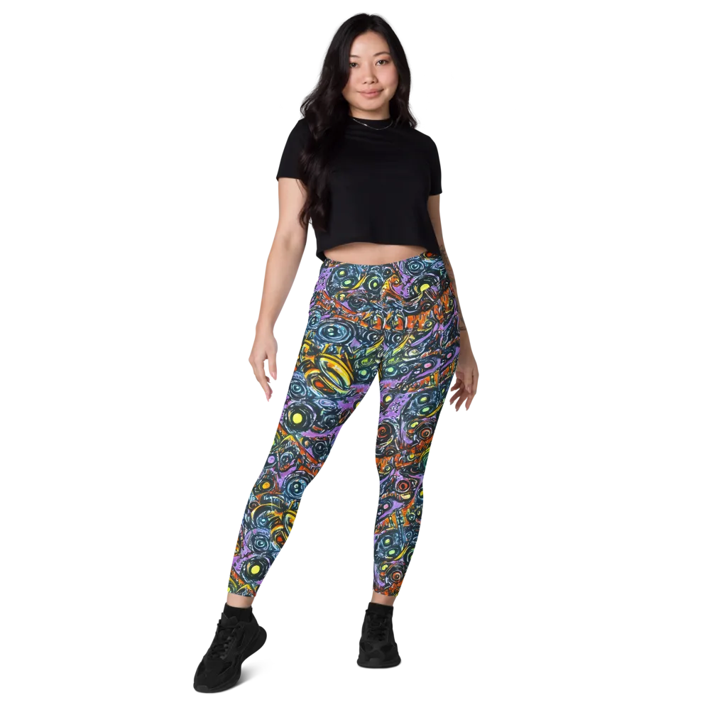 Luminous Static on Leggings with Pockets — Front