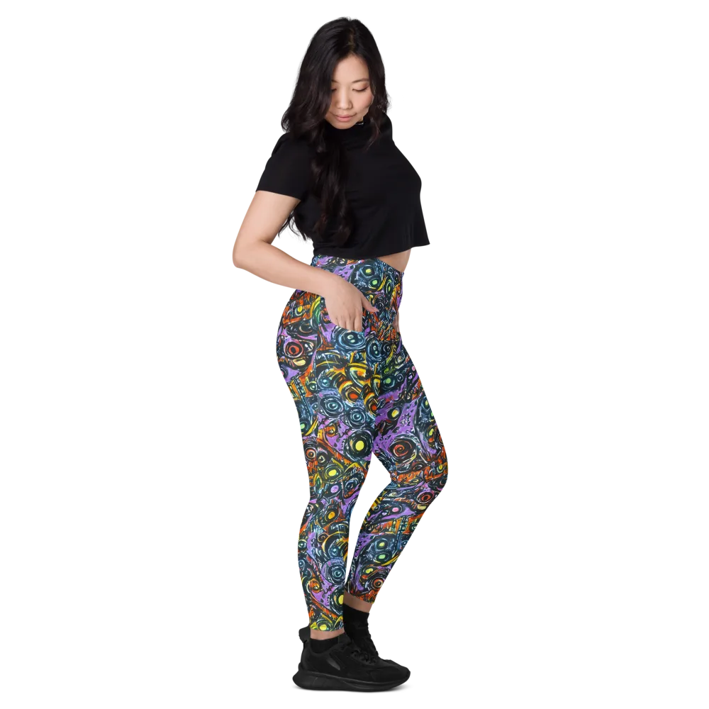 Luminous Static on Leggings with Pockets — Right