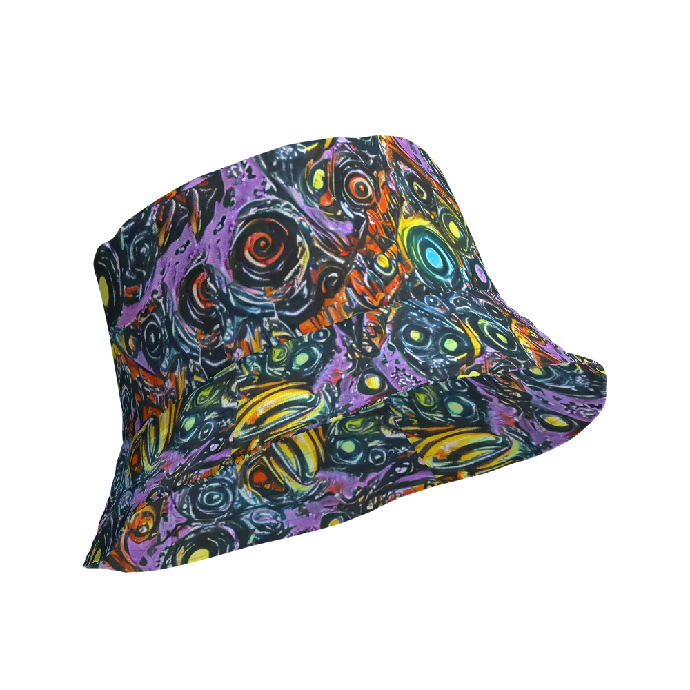Luminous Static on Reversible Bucket Hat — Product details Outside
