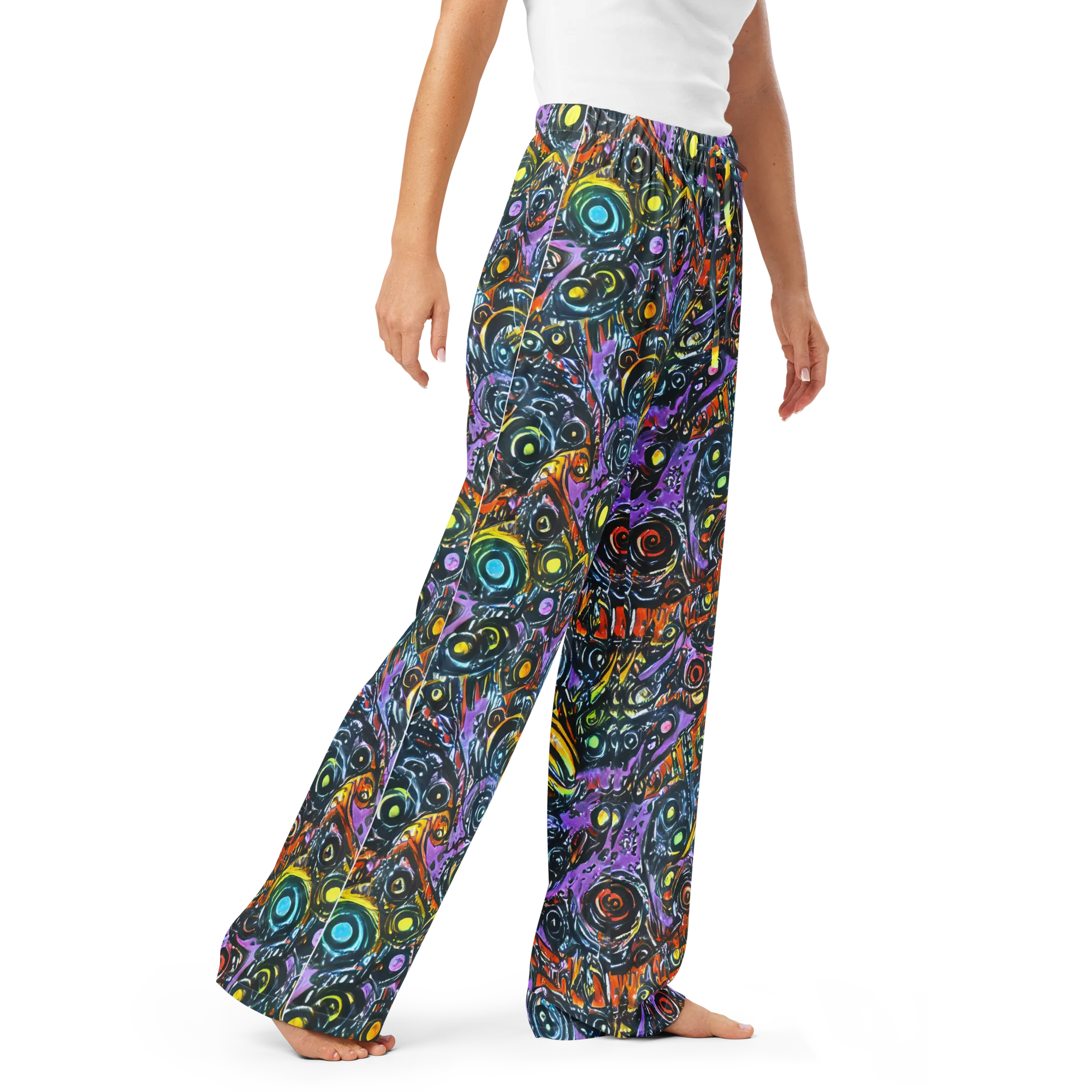 Luminous Static on Women's Pajama Pants — Right Front