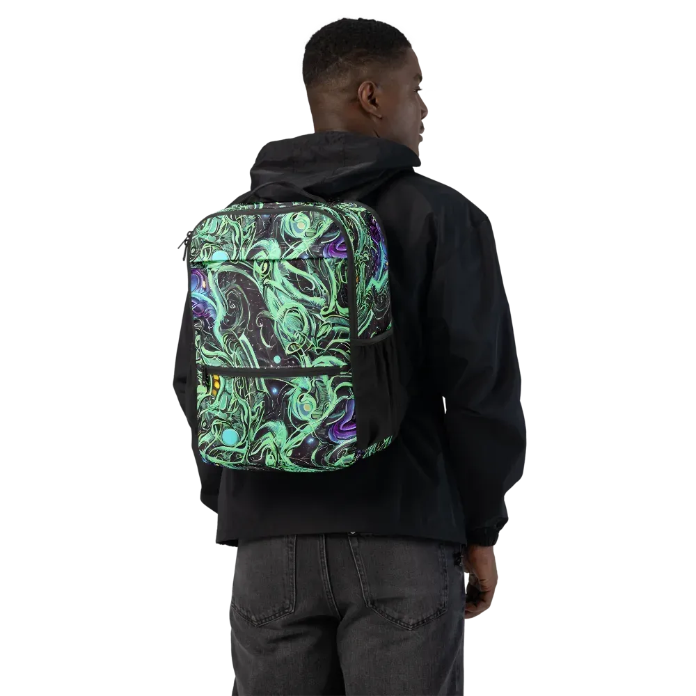 Mint Nebula on Utility Backpack — Back