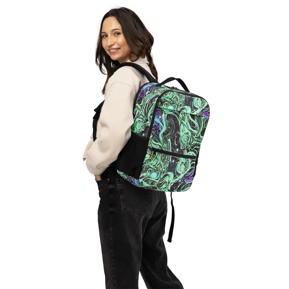 Mint Nebula on Utility Backpack — Back