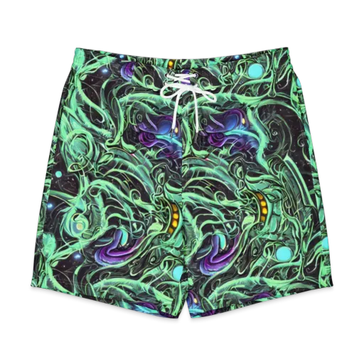 Mint Nebula on a Men's Board Shorts