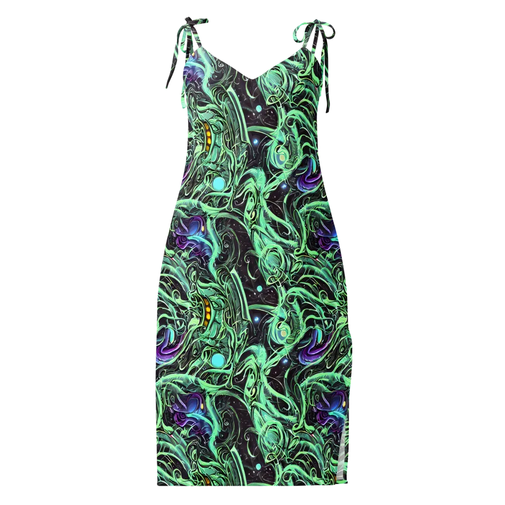 Mint Nebula on Slip Dress — Front