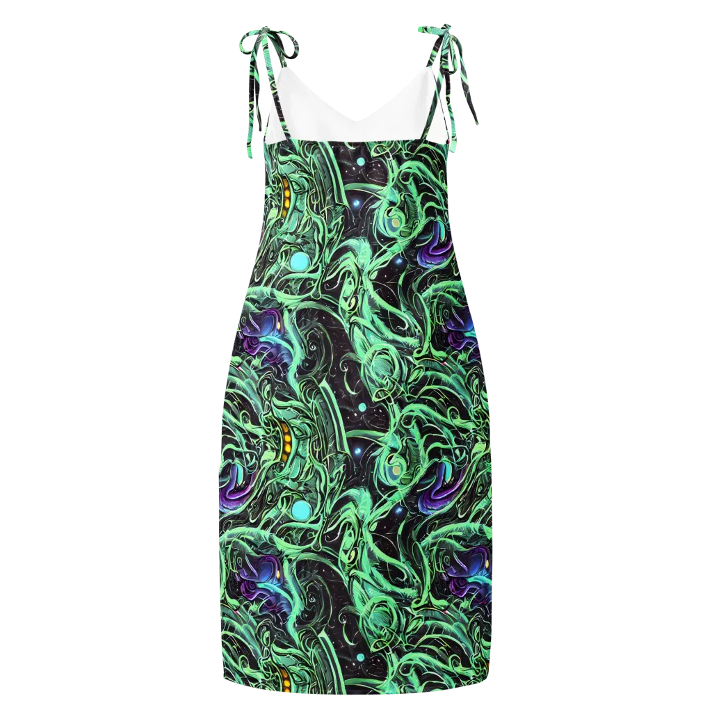 Mint Nebula on Slip Dress — Back