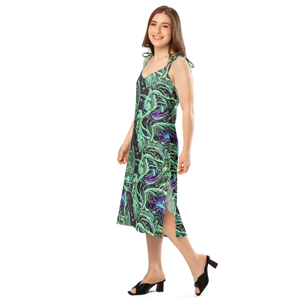 Mint Nebula on Slip Dress — Left Front
