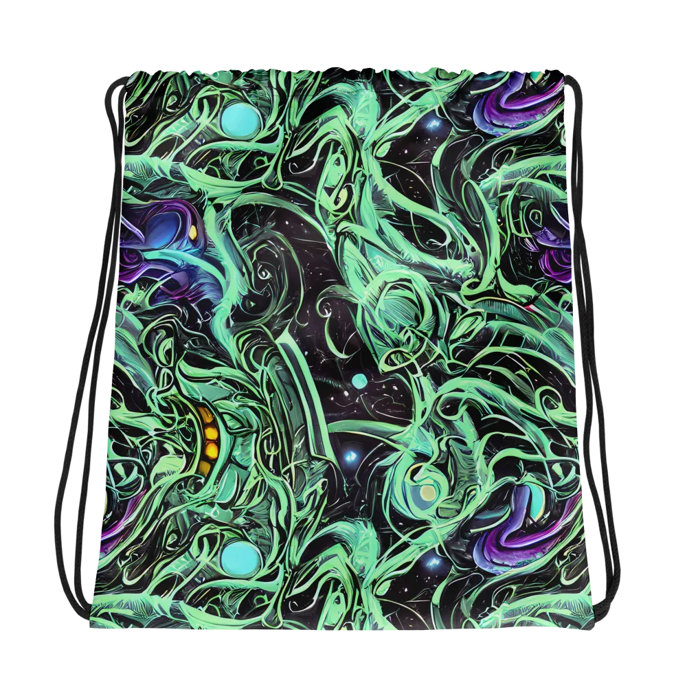 Mint Nebula on Drawstring Bag — Photo
