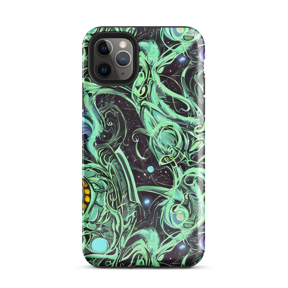 Mint Nebula on Tough Case for iPhone® — Front