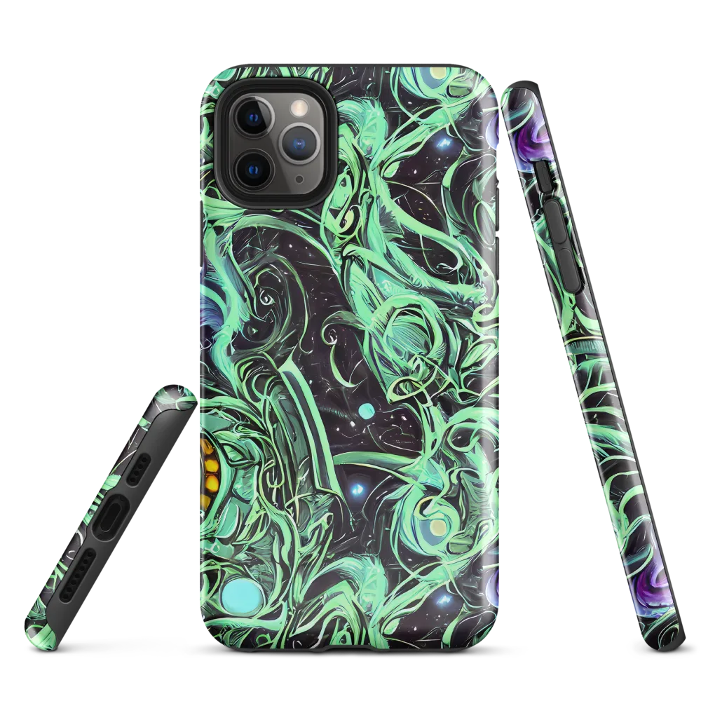 Mint Nebula on Tough Case for iPhone® — Front