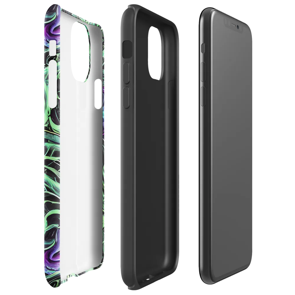 Mint Nebula on Tough Case for iPhone® — Right