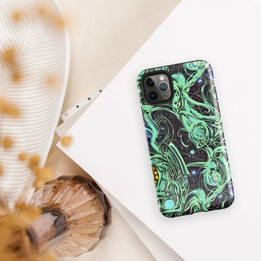 Mint Nebula on Tough Case for iPhone® — Front