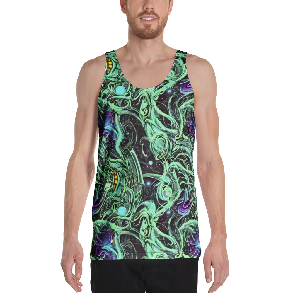 Mint Nebula on Men's Tank Top — Front