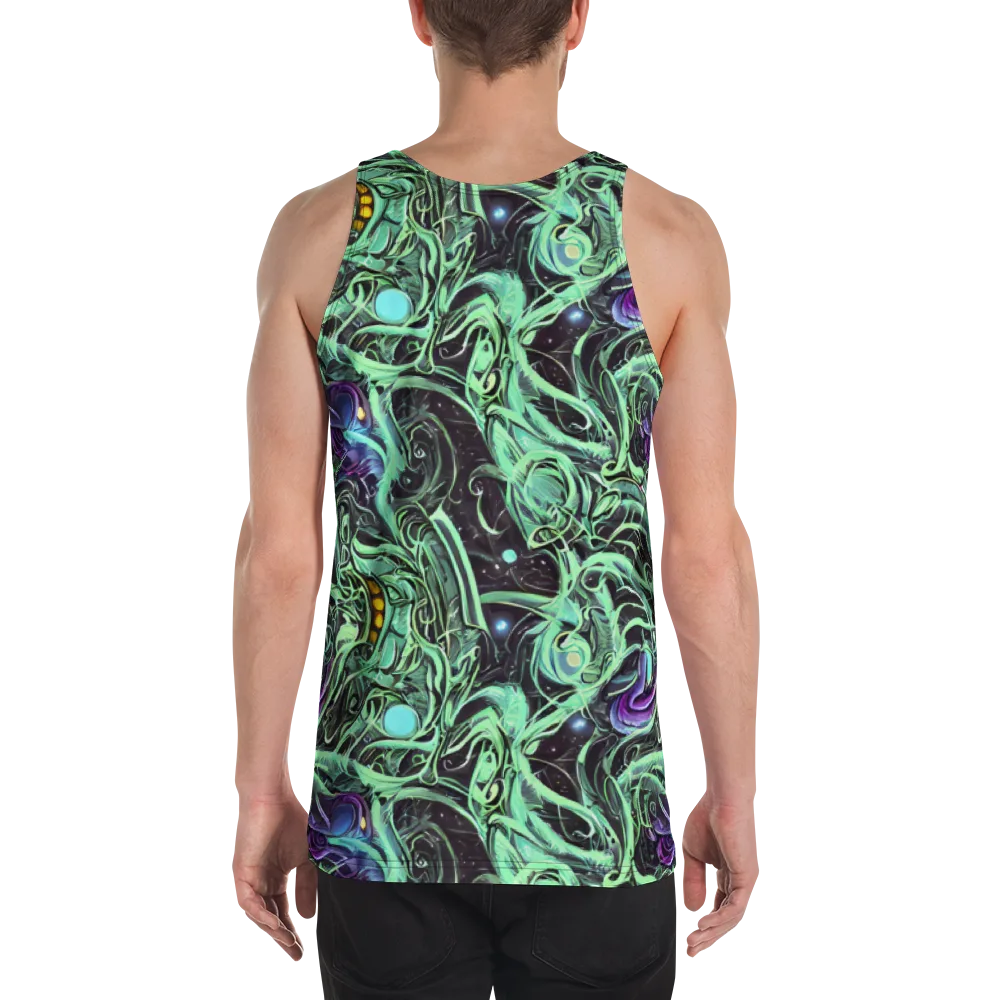 Mint Nebula on Men's Tank Top — Back