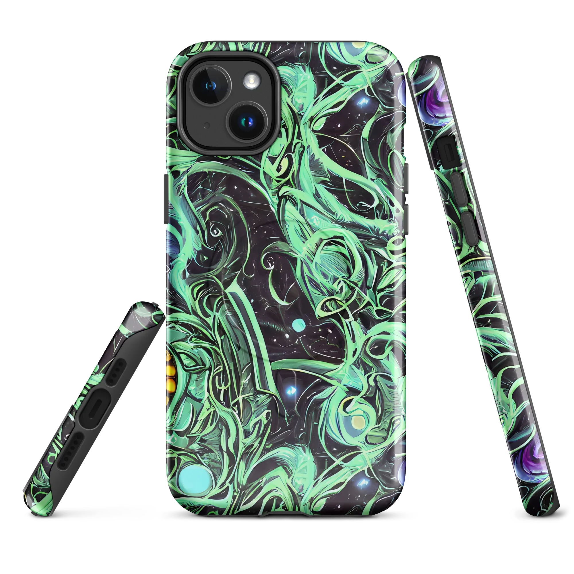 Mint Nebula on MagSafe Tough Case for iPhone® — Front