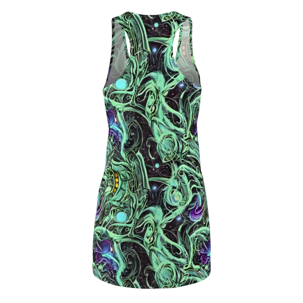 Mint Nebula on Racerback Dress — Back