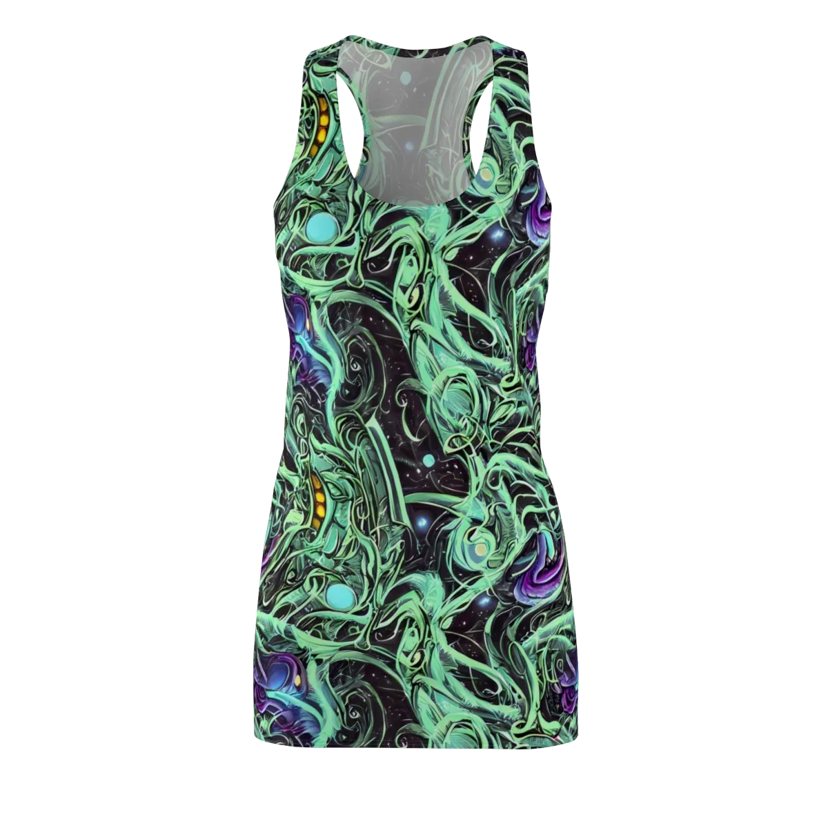 Mint Nebula on Racerback Dress — Front