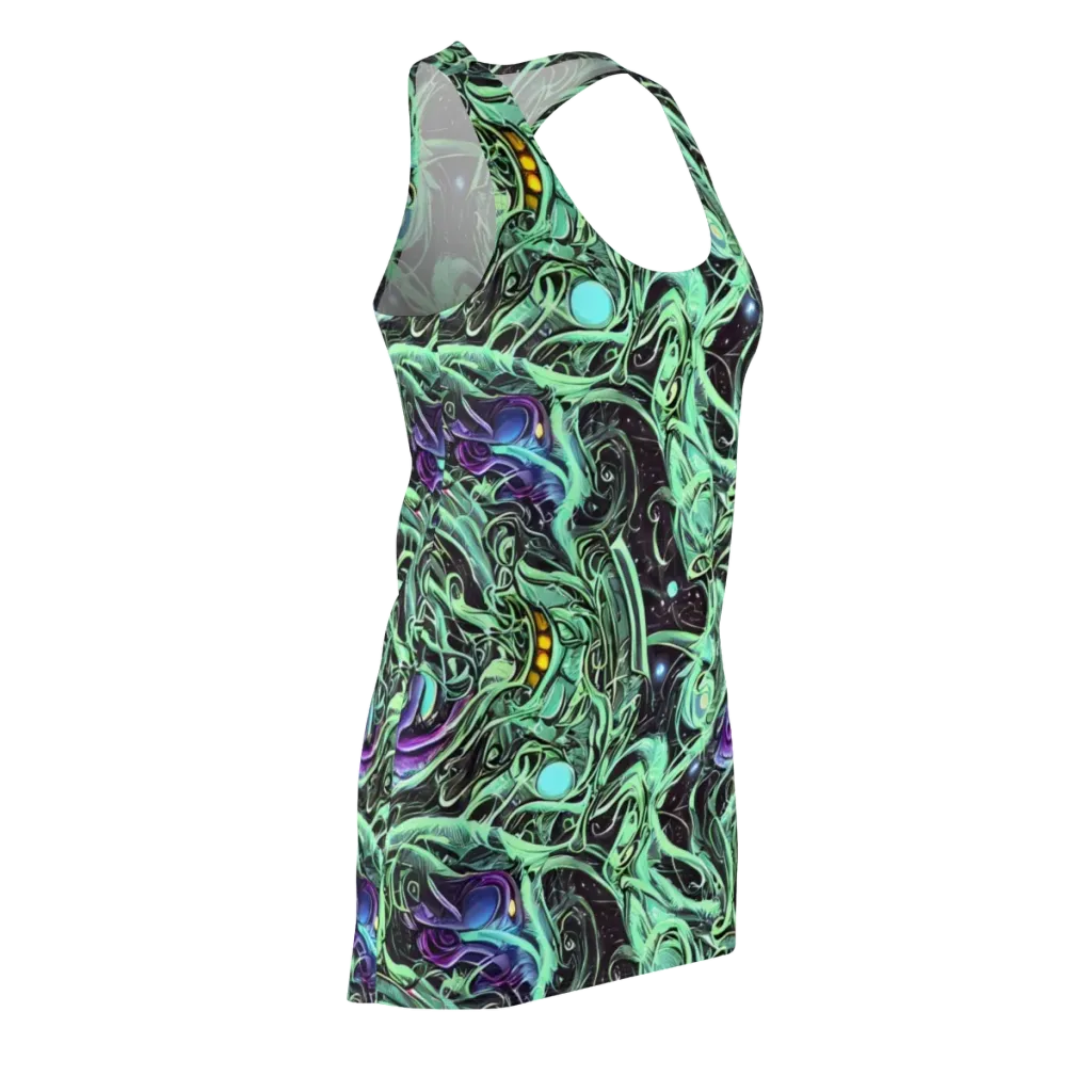 Mint Nebula on Racerback Dress — Front Side