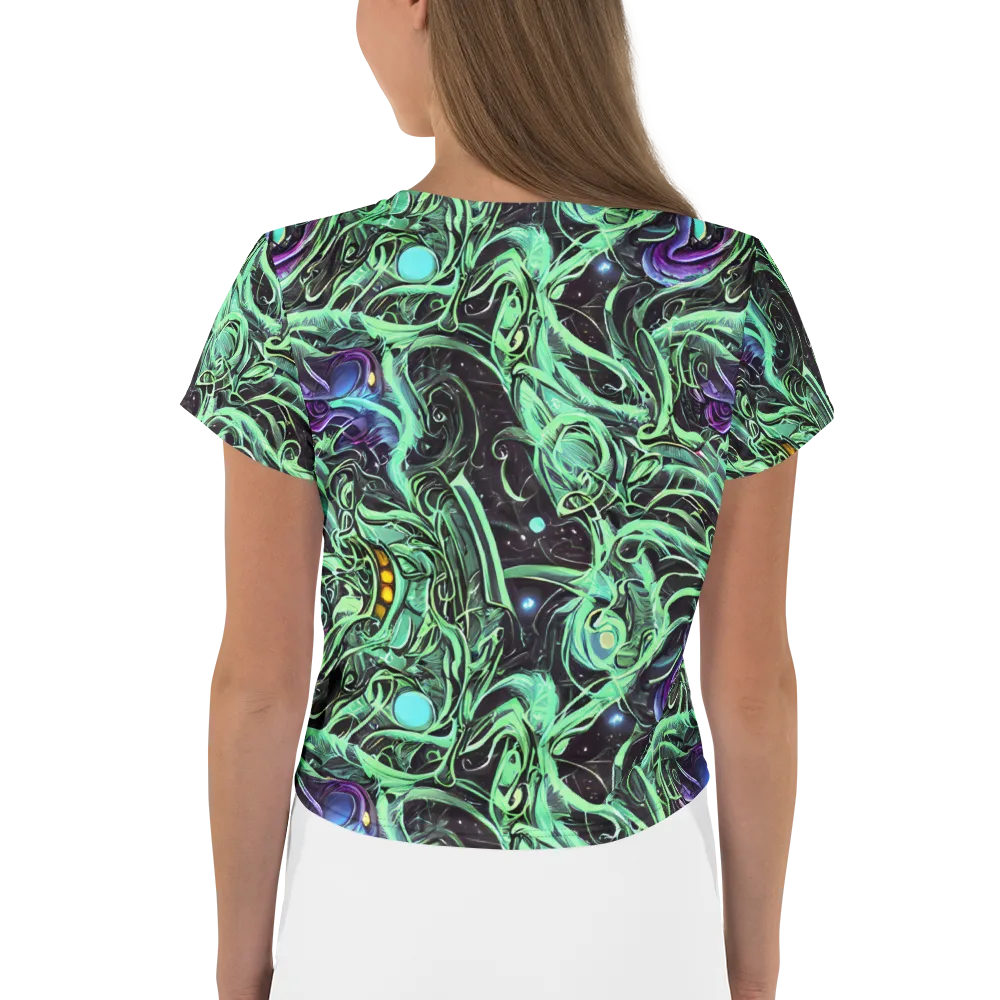 Mint Nebula on Crop Tee — Back