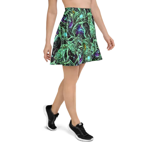 Mint Nebula on a Skater Skirt
