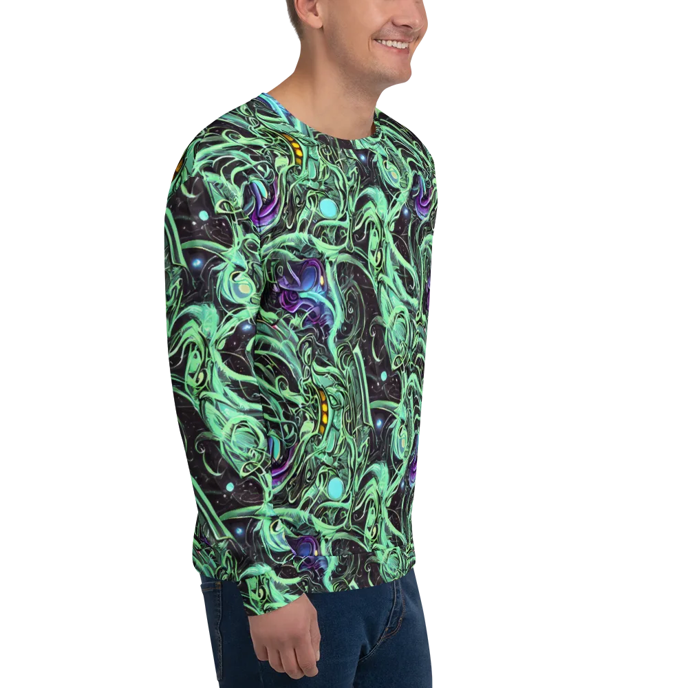 Mint Nebula on Sweatshirt — Right Front