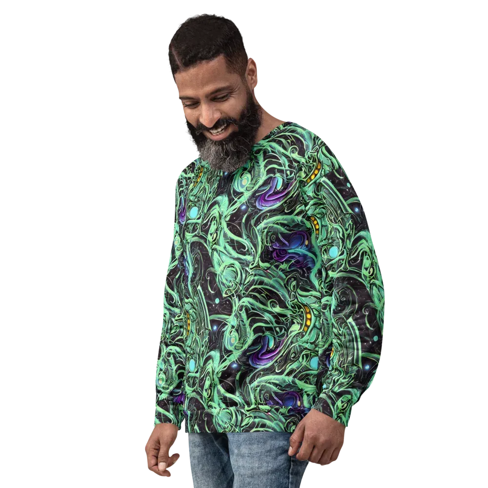 Mint Nebula on Sweatshirt — Left Front