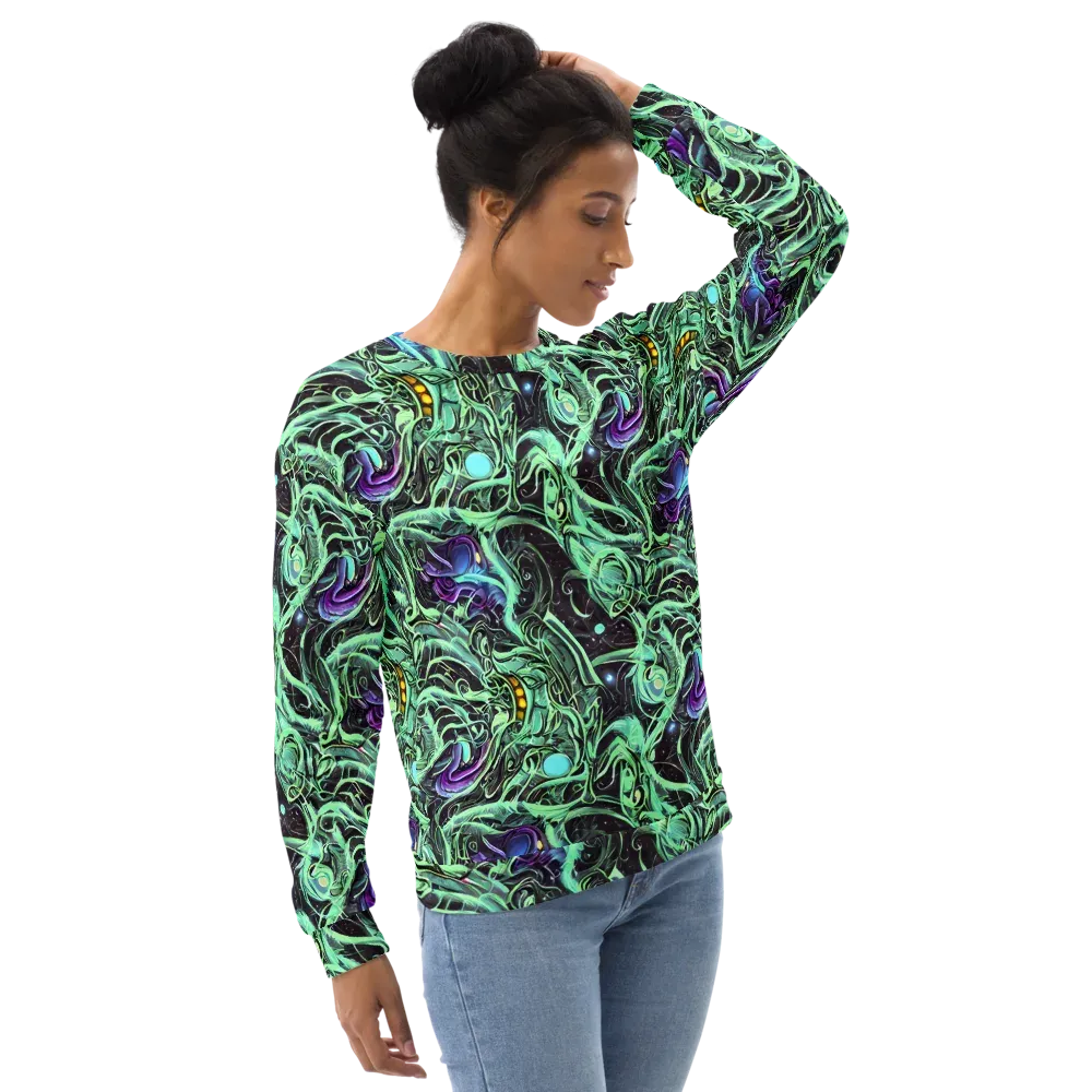 Mint Nebula on Sweatshirt — Right Front