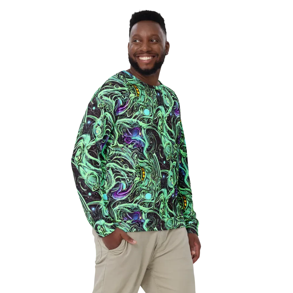 Mint Nebula on Sweatshirt — Front
