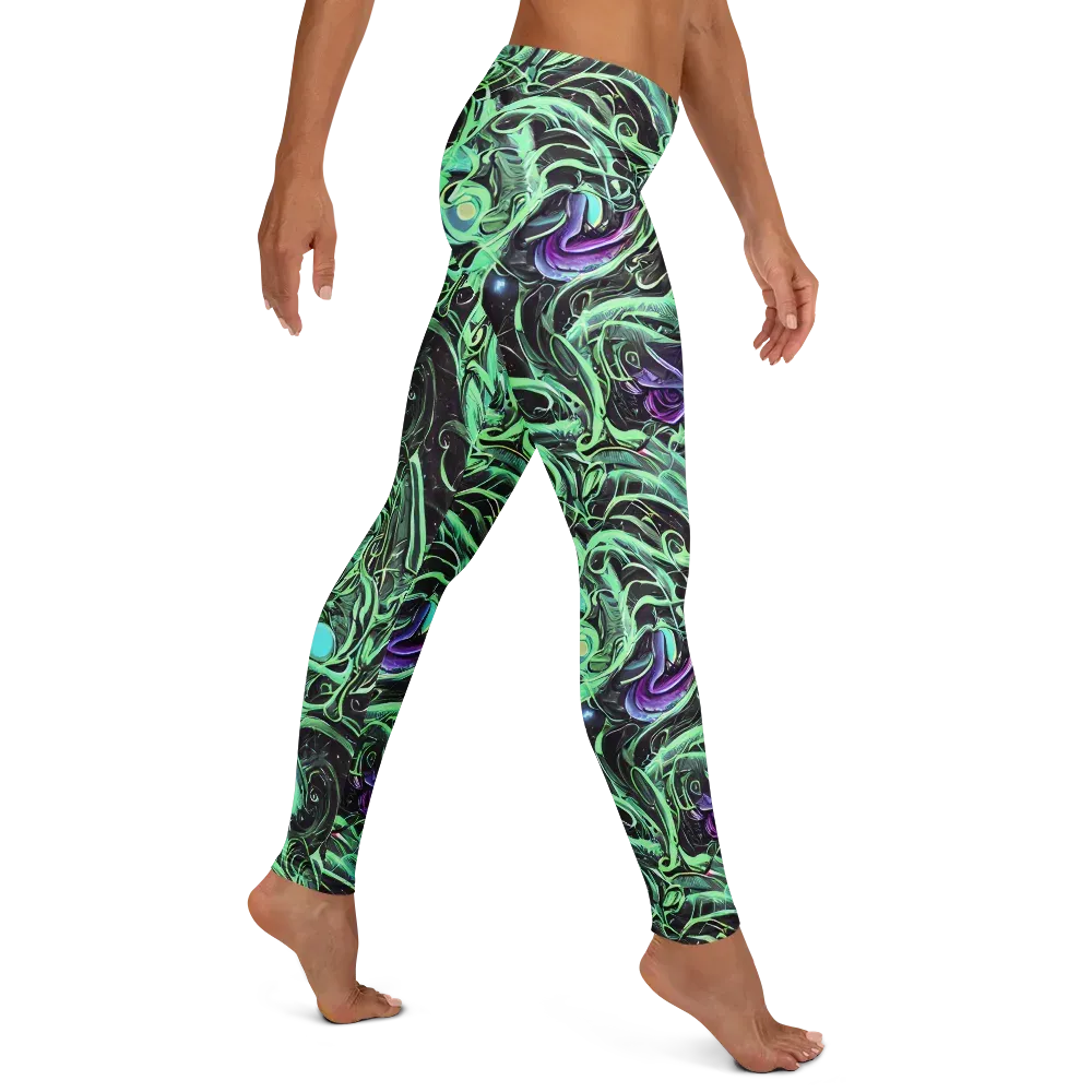 Mint Nebula on Leggings — Right