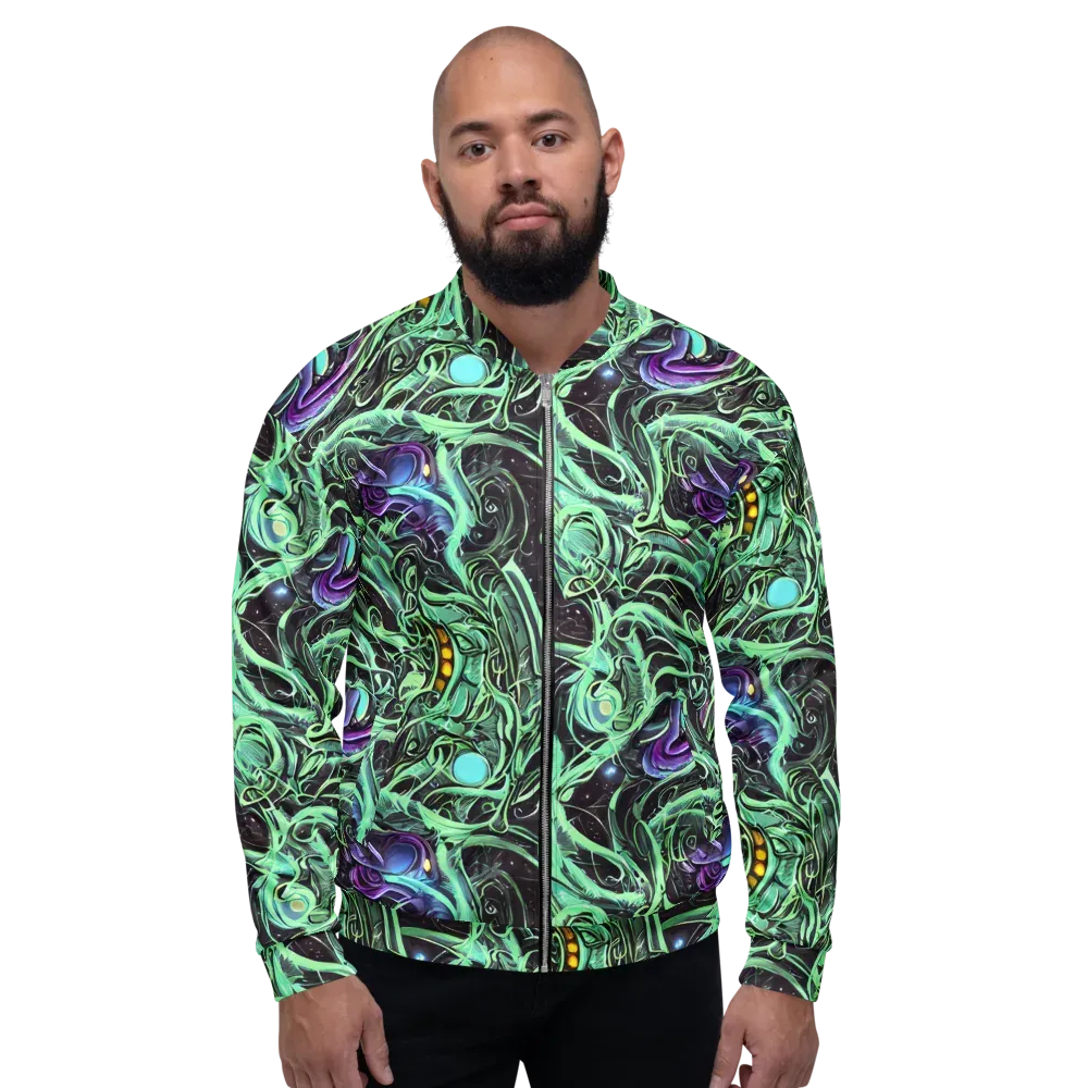 Mint Nebula on Bomber Jacket — Front