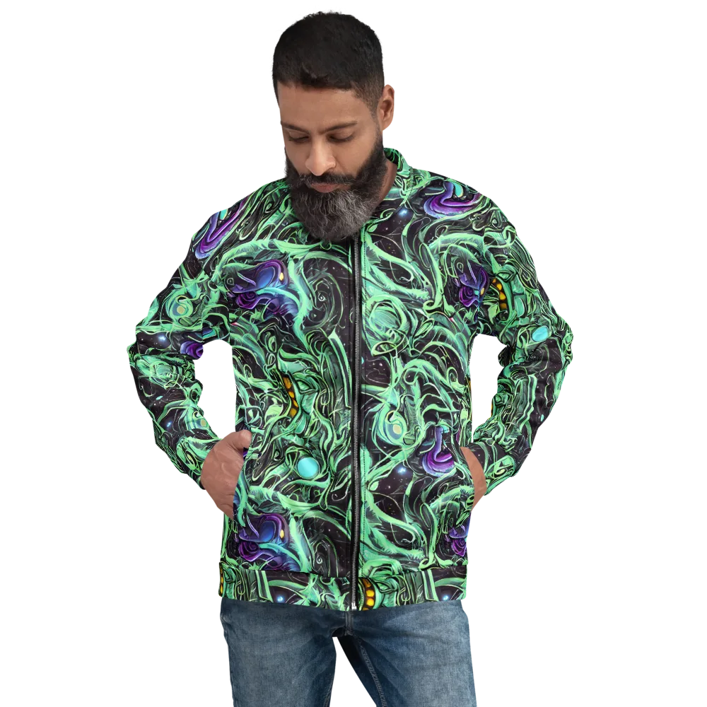 Mint Nebula on Bomber Jacket — Front