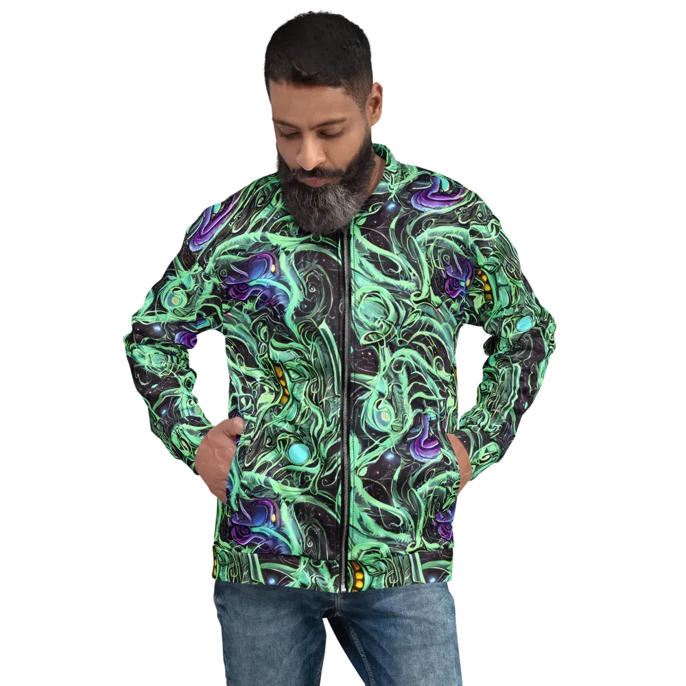 Mint Nebula on Bomber Jacket — Front