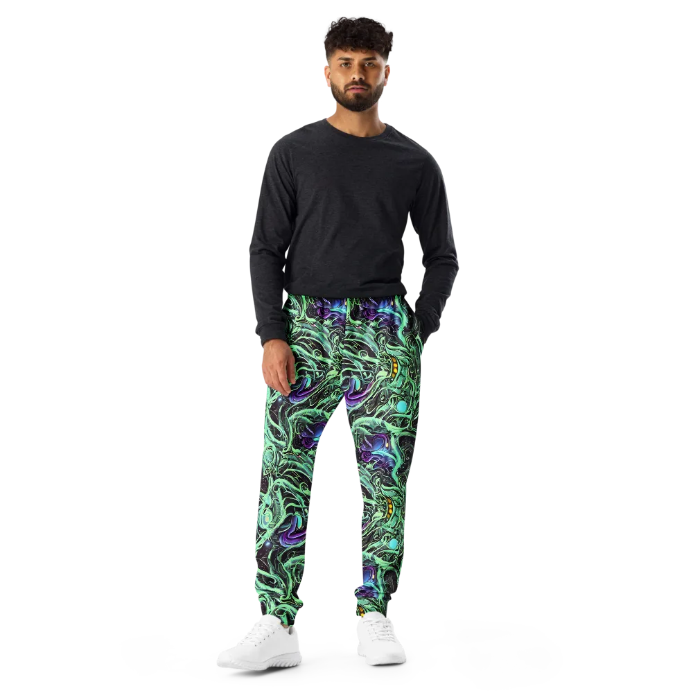 Mint Nebula on Men's Joggers — Front
